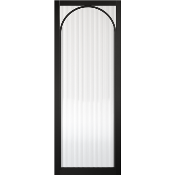 LPD - Melrose Black Reeded Glazed - Pre-Finished Internal Doors